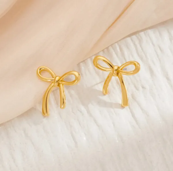 Gold-Toned_Bow_Stud_Earrings