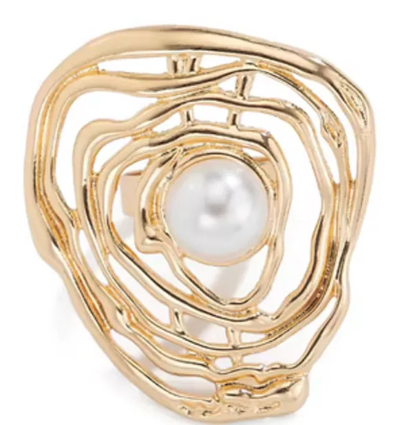 Gold-Toned_Spiral_Statement_Ring_with_Pearl_Center