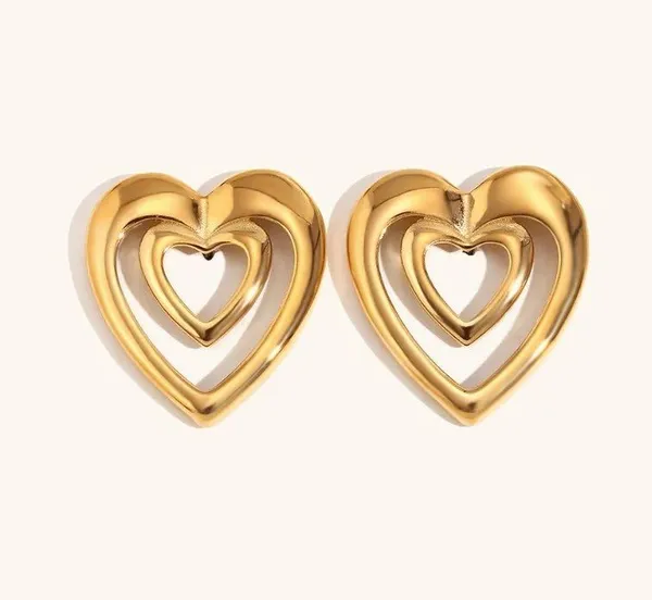 Gold-Toned_Double_Heart_Stainless_Steel_Stud_Earrings