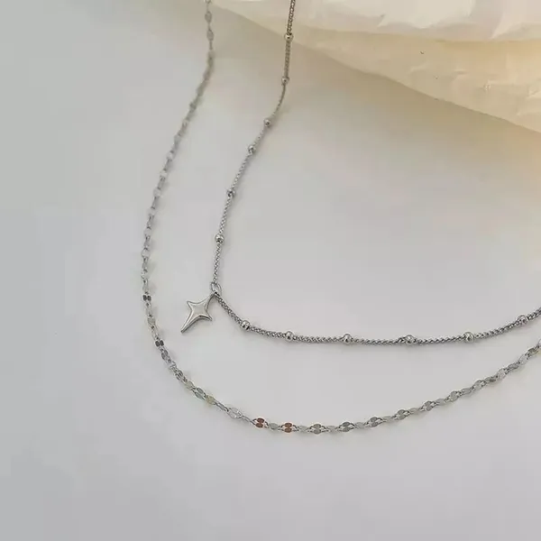 Delicate_Layered_Star_Pendant_Necklace_Set_-_Silver_&_Gold_Tone