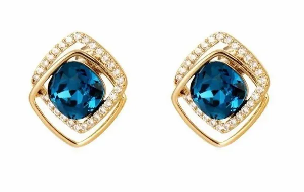 Blue_Crystal_Cushion_Cut_Square_Stud_Earrings_with_Halo_Setting
