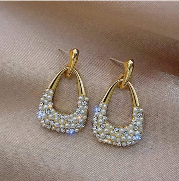 Gold-Toned_Pearl_Embellished_Drop_Earrings