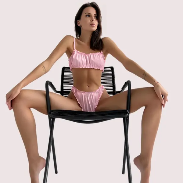 Pink_Silk_Bra_Set_For_Women