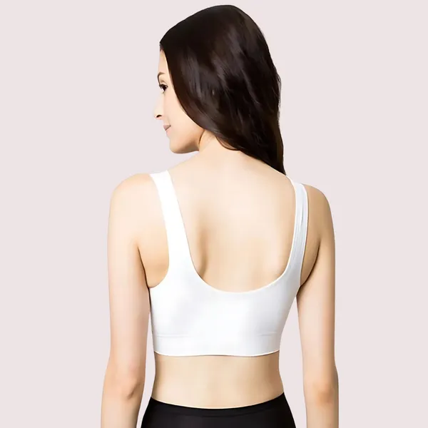 White_Cutout_Sports_Bra_For_Women