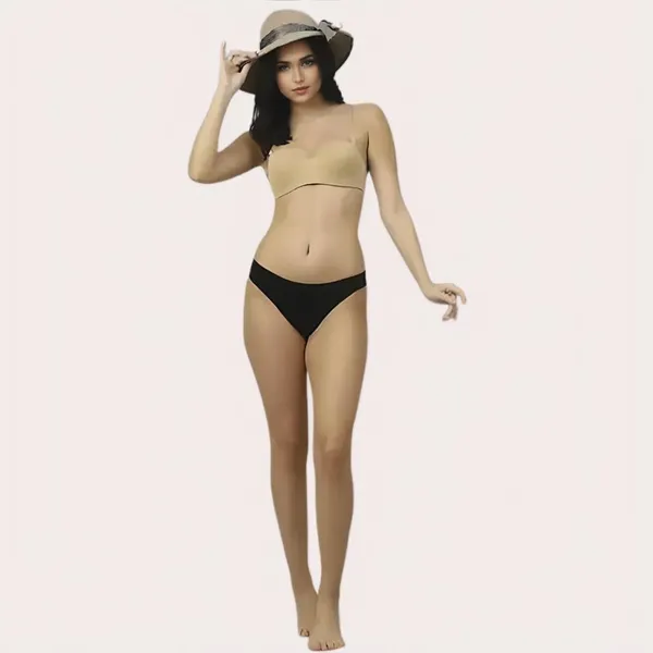 Beige_Body-Skimming_Bodycon_For_Women