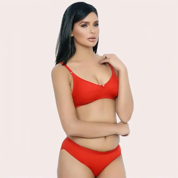 Red_Organic_Cotton_Coordinated_Bra_Set_For_Women