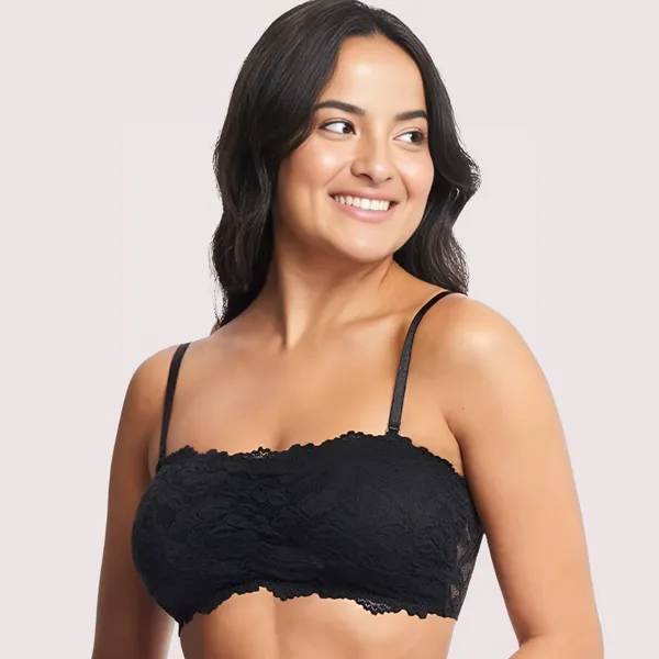 Dark_Black_Adjustable_Strap_Unpadded_Tube_Bra_For_Women