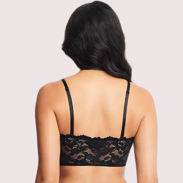 Dark_Black_Adjustable_Strap_Unpadded_Tube_Bra_For_Women