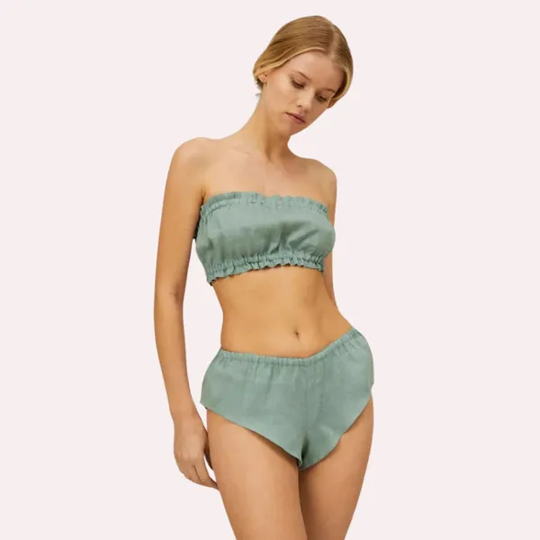Multicolour_Organic_Cotton_Ruffled_Bandeau_And_Knickers_Set_For_Women