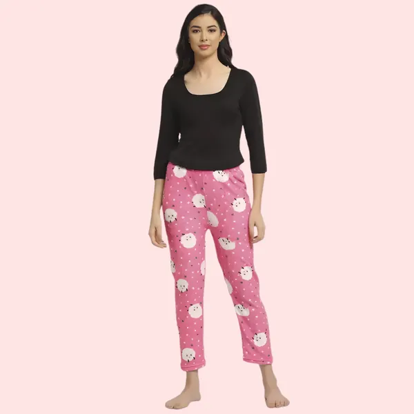 Multicolor_Woolen_Casual_Pajama_For_Women