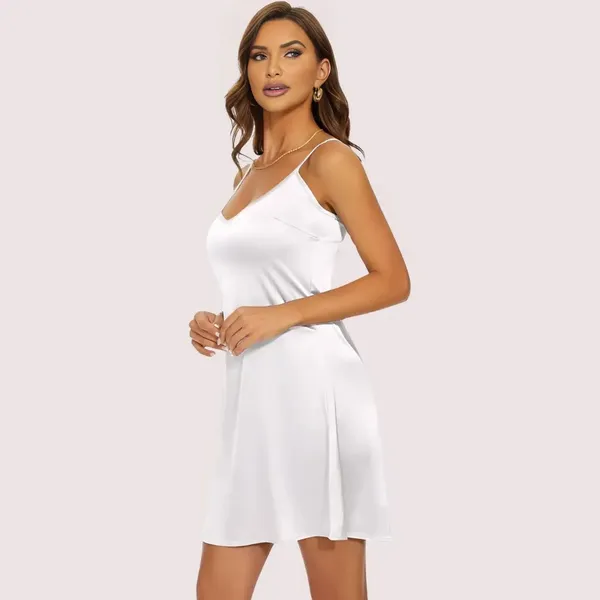 White_Satin_Adjustable_Slip_Dress_For_Women