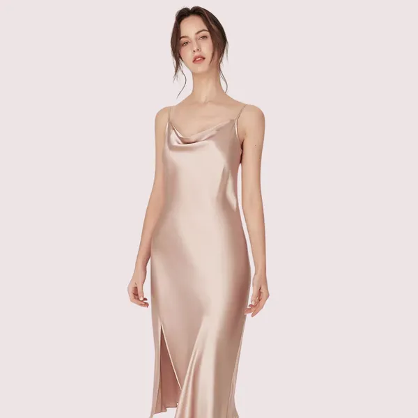 Multicolor_Silk_Satin_Sleepwear_Nightdress_For_Women
