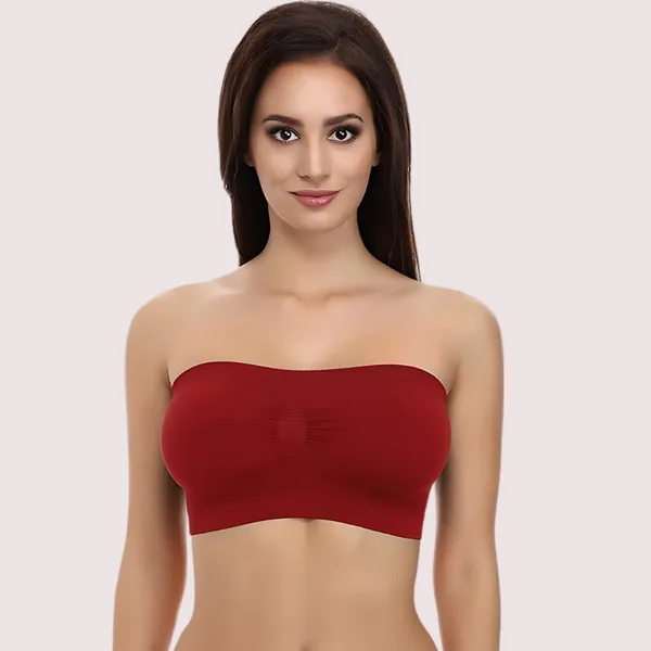 Dark_Maroon_Stretch_Tube_Bandeau_Bra_For_Women