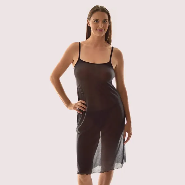 Dark_Black_Sheer_See-Through_Nightdress_For_Women