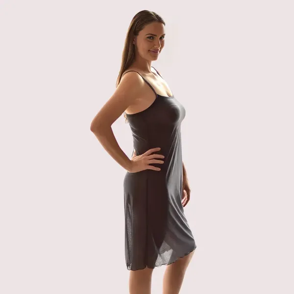 Dark_Black_Sheer_See-Through_Nightdress_For_Women