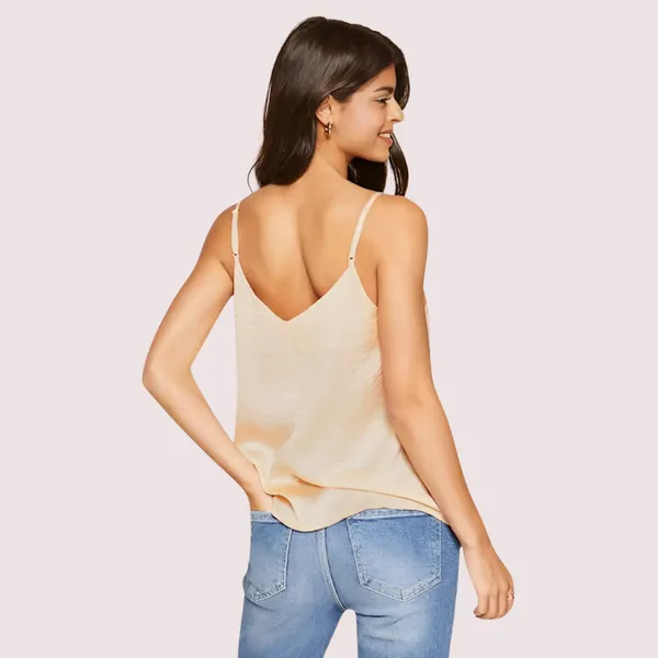 Cream_Solid_Camisole_For_Women
