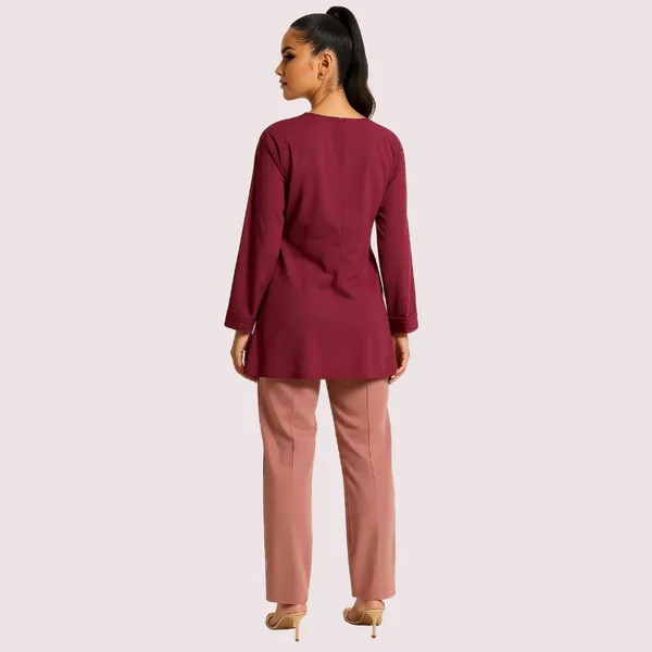 Rosewood_Cotton_Pintuck_Pleated_Top_For_Women