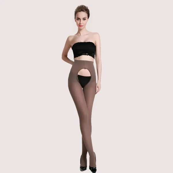 Brown_Seamless_Pantyhose_For_Women
