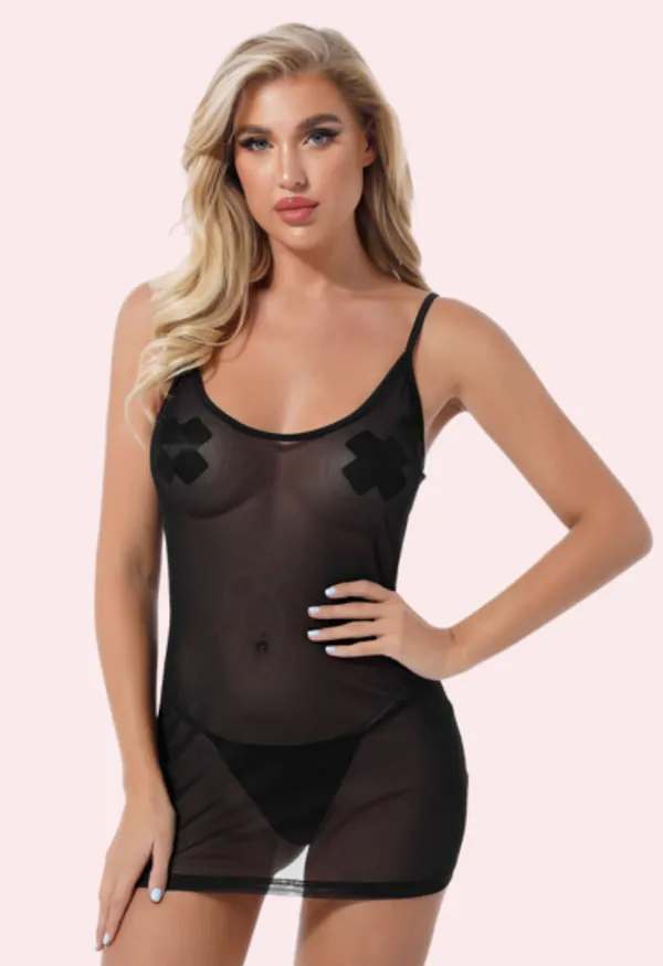 Black_Mesh_Chemise_For_Women