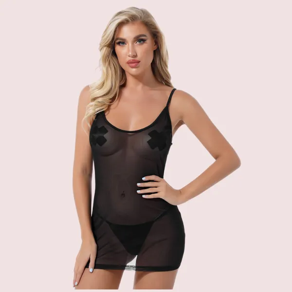 Black_Mesh_Chemise_For_Women
