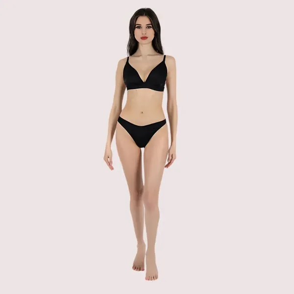 Black_Satin_Lace_Bra_Set_For_Women