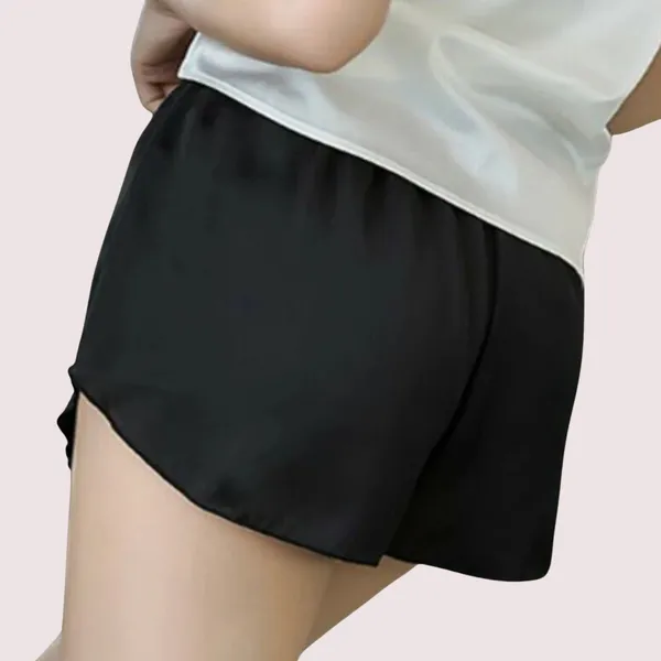 White_&_Black_Faux_Silk_Relaxed_French_Knickers_For_Women