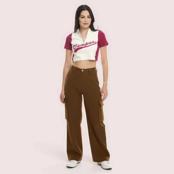 Maroon_White_Zip_Polo_Crop_Top_For_Women