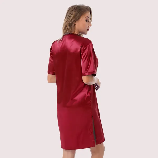 Red_Satin_Short_Sleepwear_For_Women