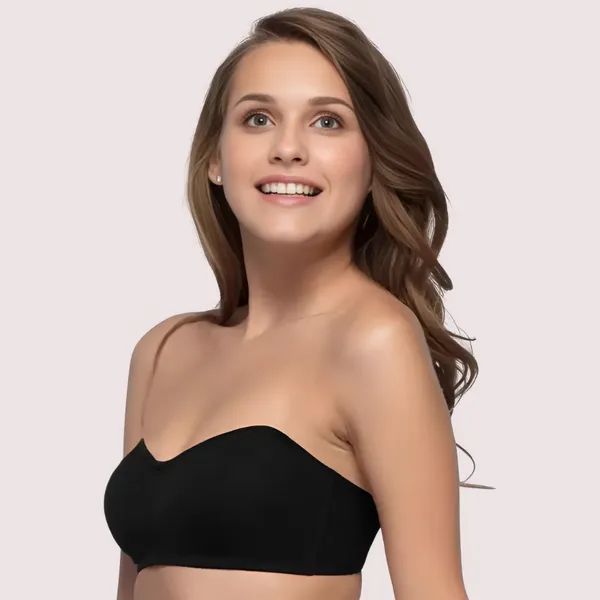 Dark_Black_Seamless_Tube_Bra_For_Women