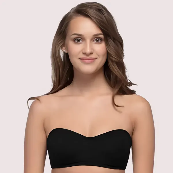 Dark_Black_Seamless_Tube_Bra_For_Women