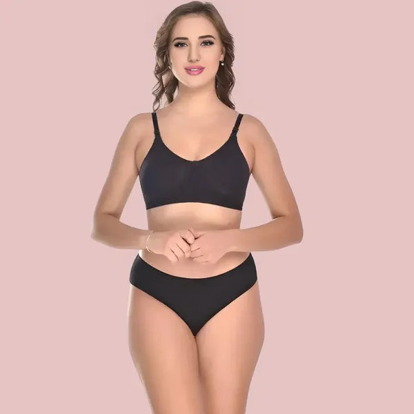 Black_Cotton_Bra_And_Panty_Set_Pack_Of_2_For_Women