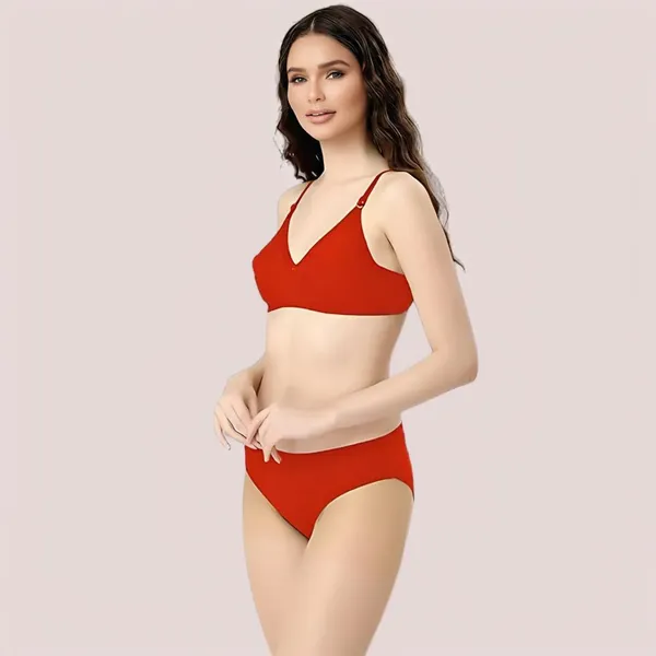 Red_Cotton_Bra_&_Panty_Set_For_Women