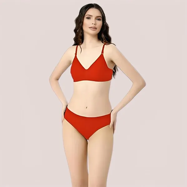 Red_Cotton_Bra_&_Panty_Set_For_Women