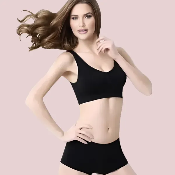 Black_Performance_Sports_Bra_And_Boyshort_Set_For_Women