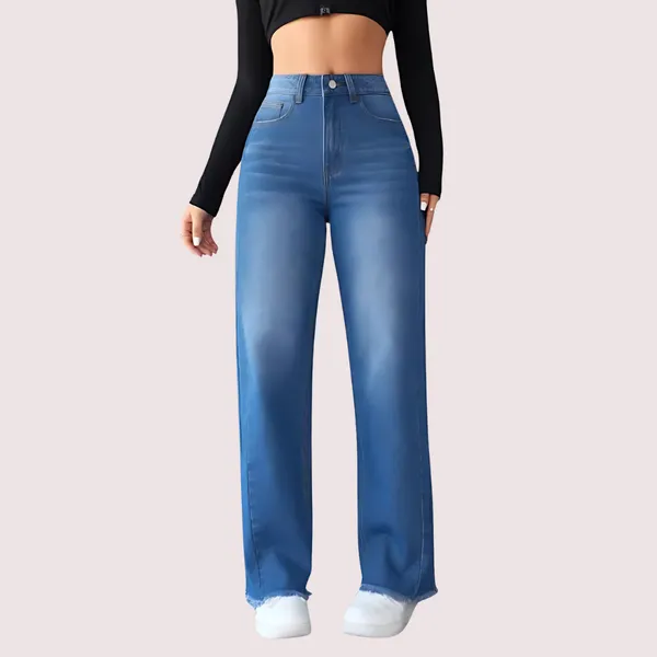 Blue_Denim_High_Waist_Wide_Leg_Jeans_For_Women