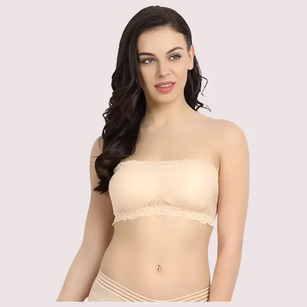 Beige_Stretch_Wirefree_Tube_Bra_For_Women