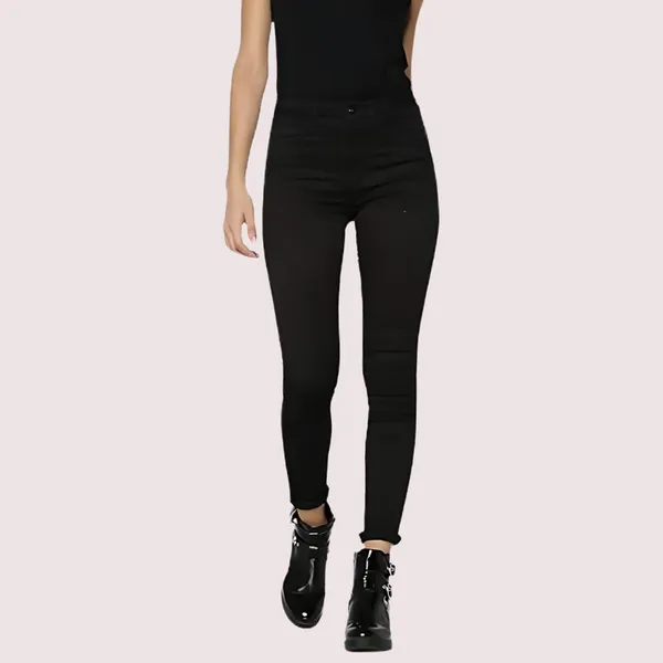 Black_Denim_High_Waist_Skinny_Jeans_For_Women