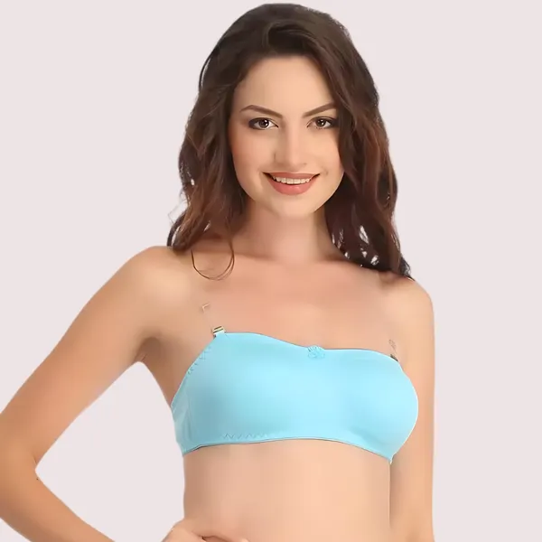 Light_Blue_Micro_Stretch_Wirefree_Tube_Bra_For_Women