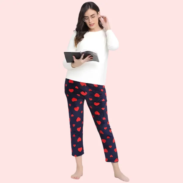 Multicolor_Fleece_Pajamas_For_Women_Pack_Of_2