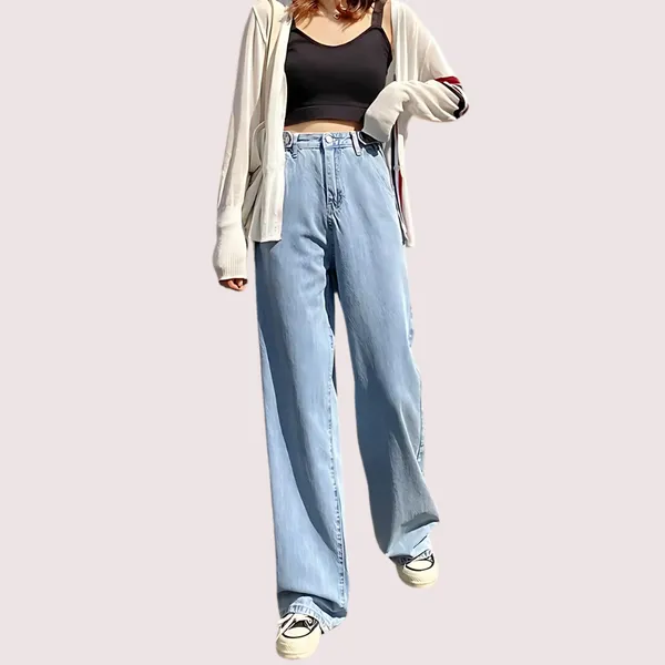 Blue_Denim_High_Waist_Wide_Leg_Straight_Jeans_For_Women