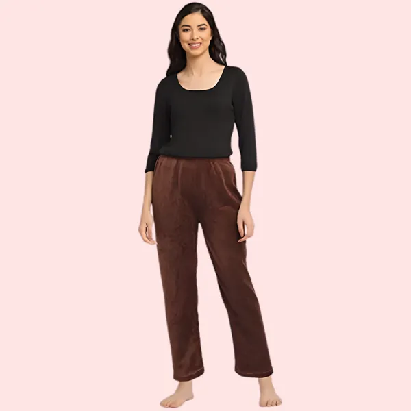 Brown_Fleece_Pajama_For_Women_Pack_Of_2