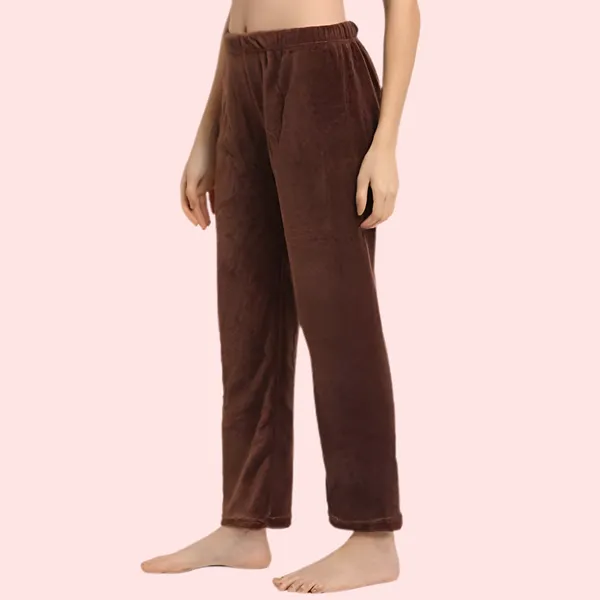 Brown_Fleece_Pajama_For_Women_Pack_Of_2