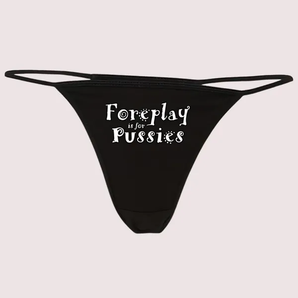 White_Black_Printed_G-String_Thong_For_Women