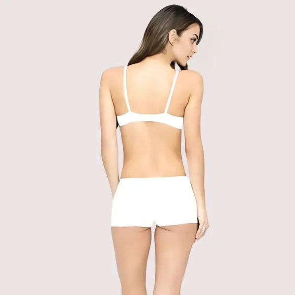 White_Non-Wired_Push-Up_Bra_And_Boyshort_Set_For_Women