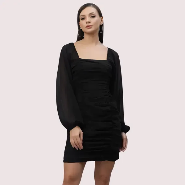 Black_Stretch_Sleeveless_One-Piece_Bodysuit_For_Women