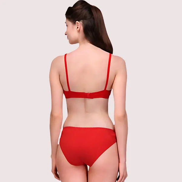 Red_Cotton_Classic_Bra_Panty_Set_For_Women