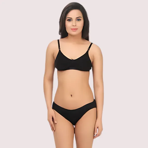 Black_Smooth_Everyday_Bra_Panty_Set_For_Women
