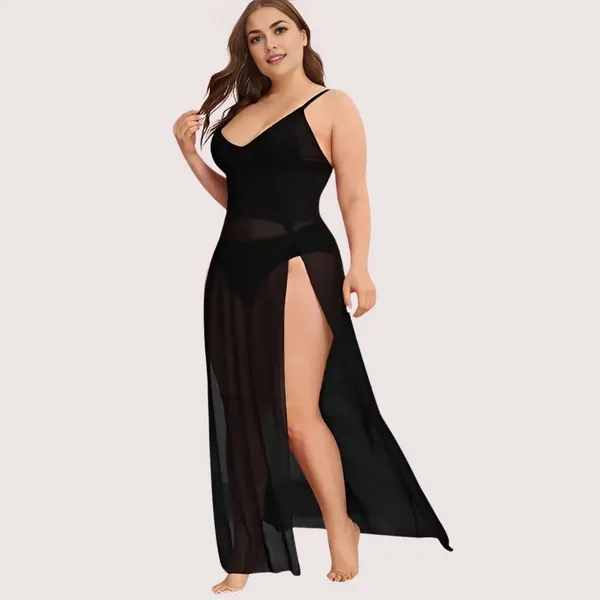 Black_Sheer_Flowing_Nightgown_For_Women