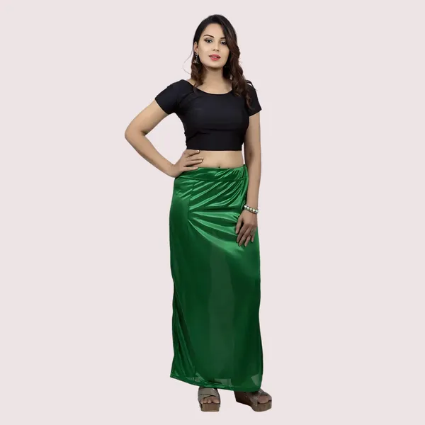 Green_Glossy_Silk_Solid_Saree_Petticoat_For_Women_-_Pack_of_2
