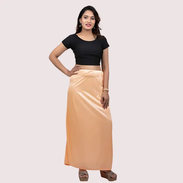 Light_Peach_Glossy_Silk_Saree_Petticoat_For_Women_-_Pack_of_2